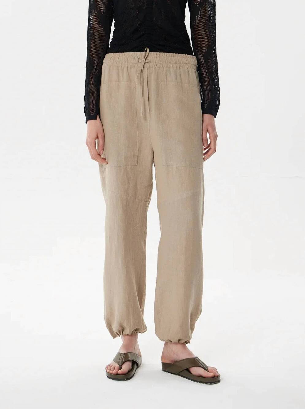 NEW MARIA CHER bonpland eva cargo pants in tan